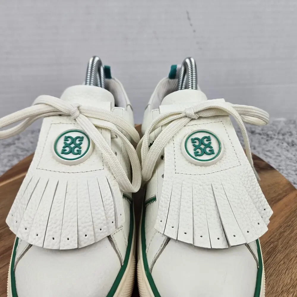 G/Fore G4 Womens 6 Kiltie Disruptor White Green Leather Spikeless Golf Shoe